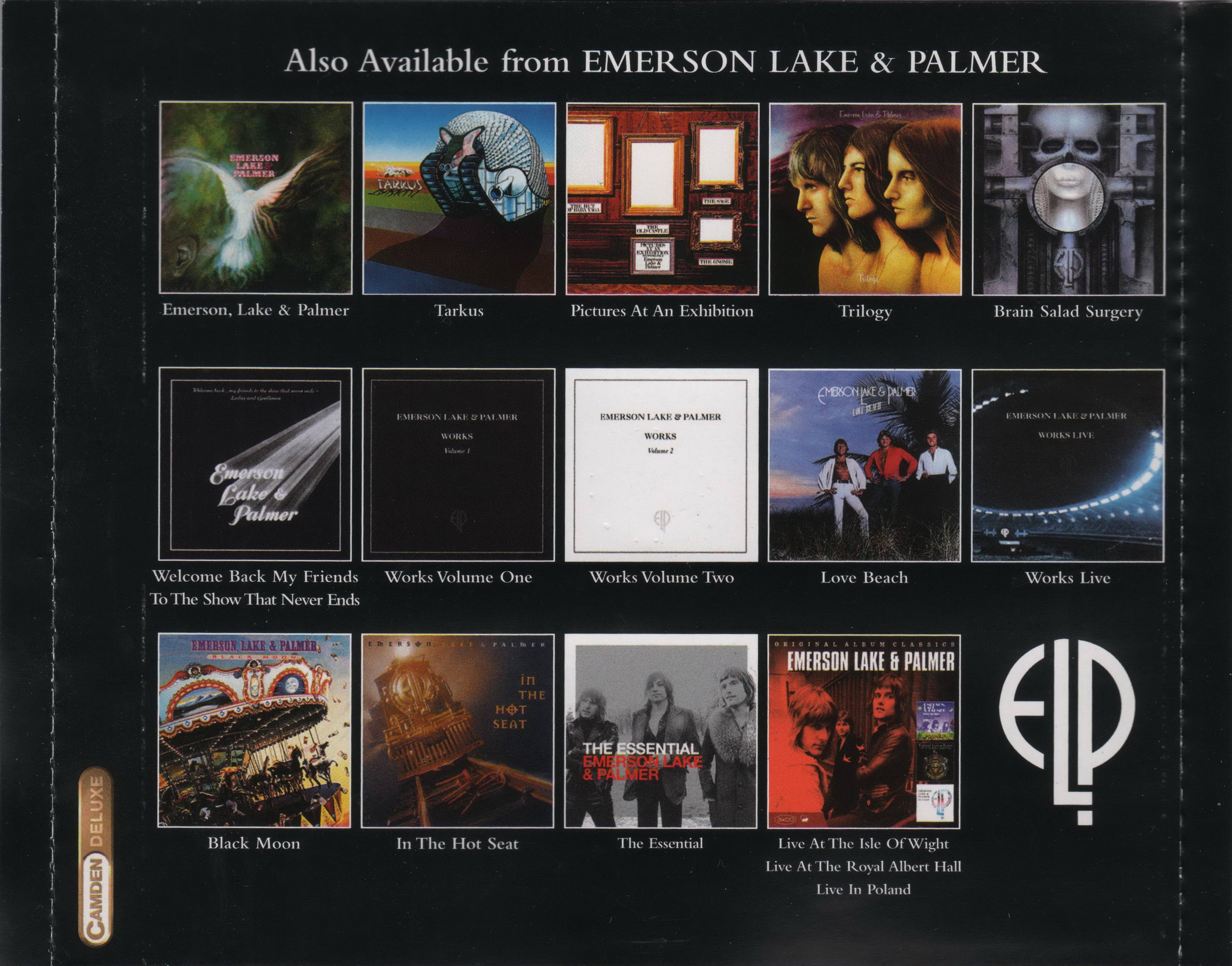 Emerson, Lake and Palmer From The Beginning The Best Of ELP : Back